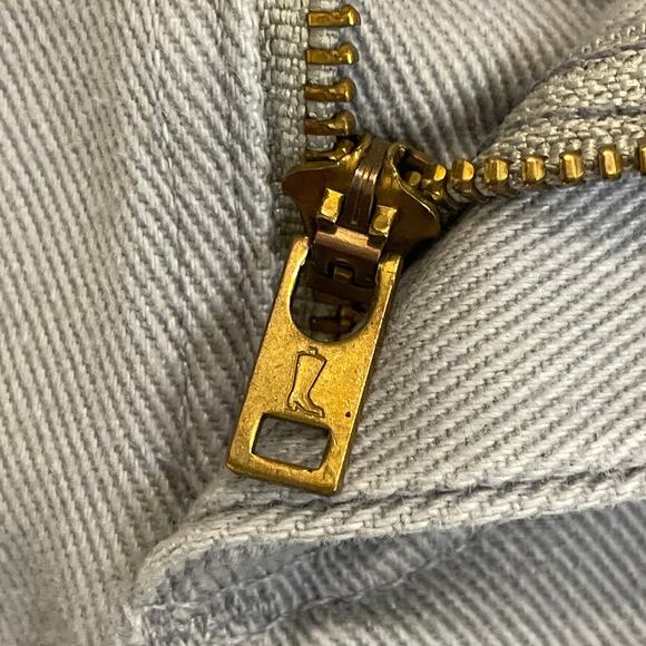 Wrangler 33x30 USA Gray Twill Jeans | Vintage Cowboy Cut Straight Leg Y2K Rare - Picture 7 of 10